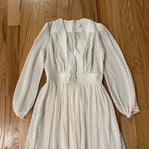 Zimmermann Plisse Dress in Pearl - Picture 2 of 16